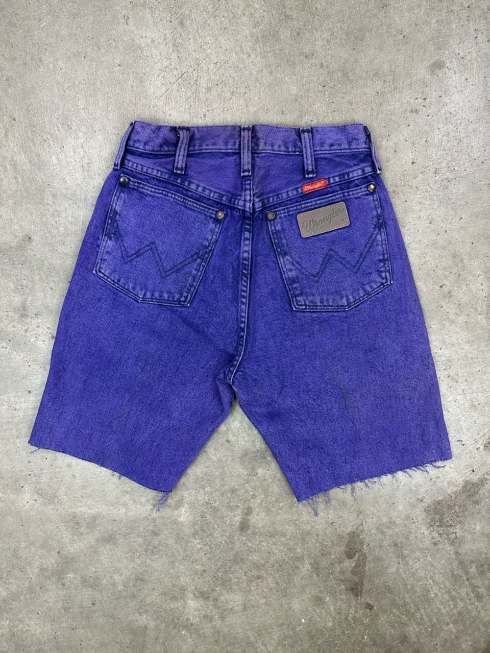 Vintage 90’s Wrangler Cutoff Purple Acid Wash Denim Shorts